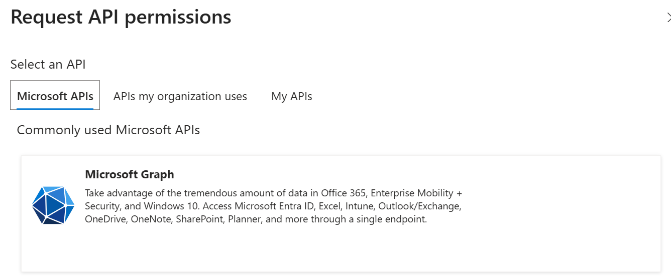Request API permissions